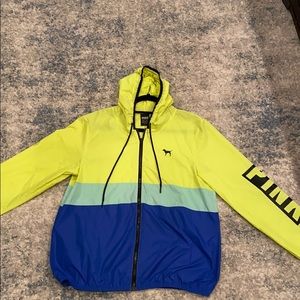 Pink - Victoria secret wind breaker.